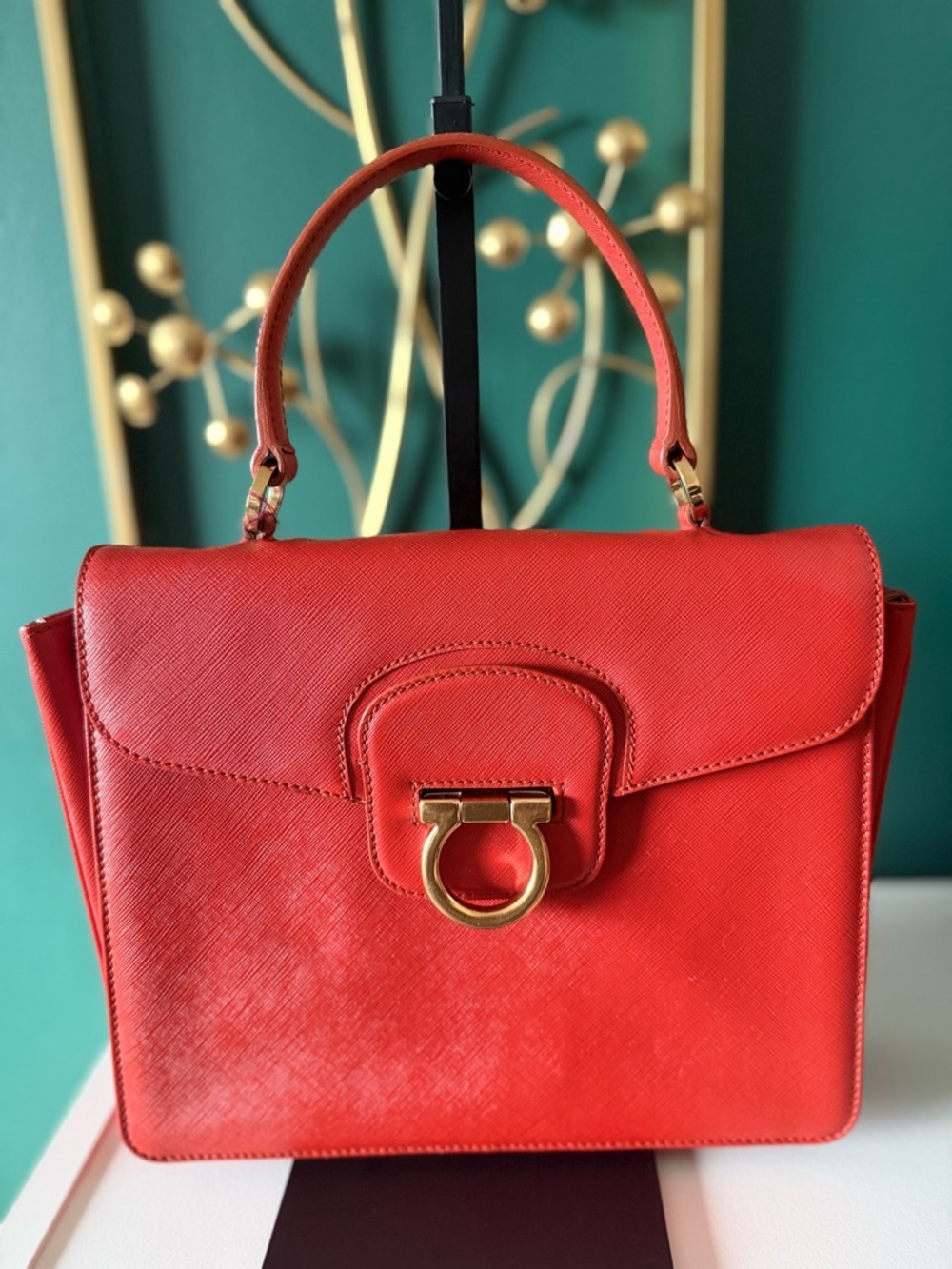 Ferragamo Gancini top handle bag